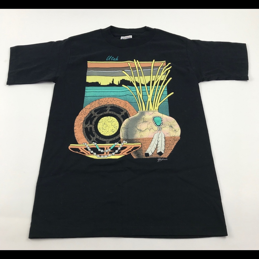 Vintage Utah Southwestern T Shirt Men’s S Black